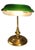 1970s Victorian Student Desk Lamp with Racing Green Glass Shade and Switch For Sale - Image 5 of 14