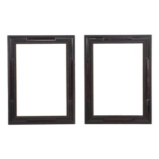 Pair of Italian Ebonized Frames in the Dutch Style, C. 1940 For Sale