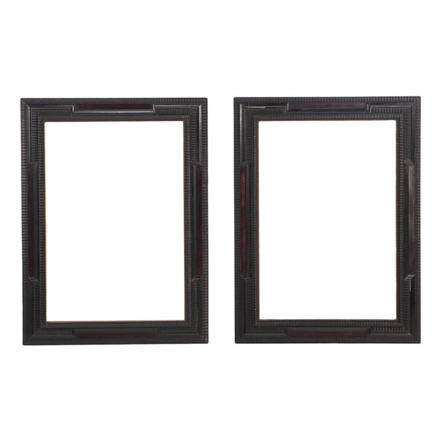 Pair of Italian Ebonized Frames in the Dutch Style, C. 1940 For Sale