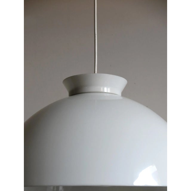 White Model KD6 White Glass Pendant Lamp by Achille & Pier Giacomo Castiglioni for Kartell, 1959 For Sale - Image 8 of 14