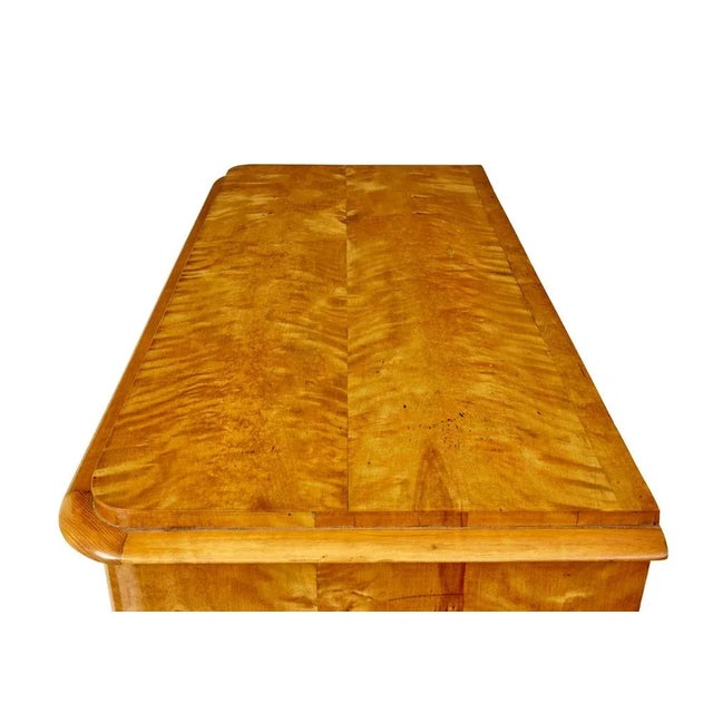 Goldenrod 19th Century Swedish Birch Cupboard, 1860s For Sale - Image 8 of 11