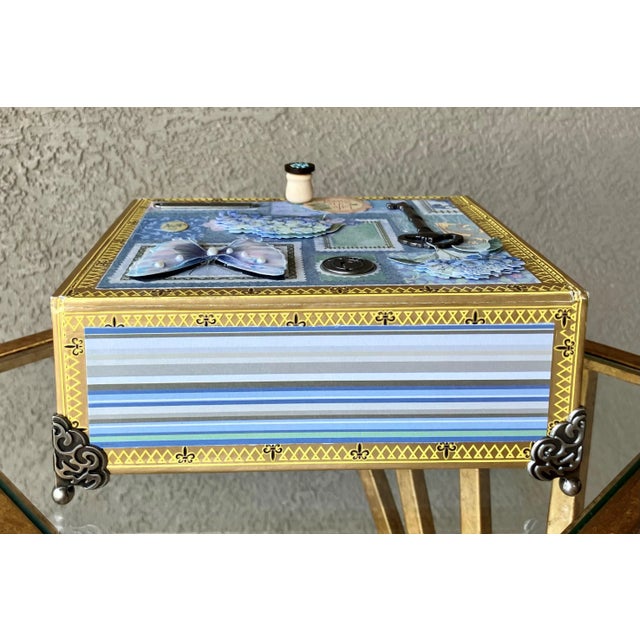 Circa 2000 ProCigar Festival Decoupage-Inspired Jewelry Box / Sampler Cigar Box - Dominican Republic For Sale - Image 4 of 12