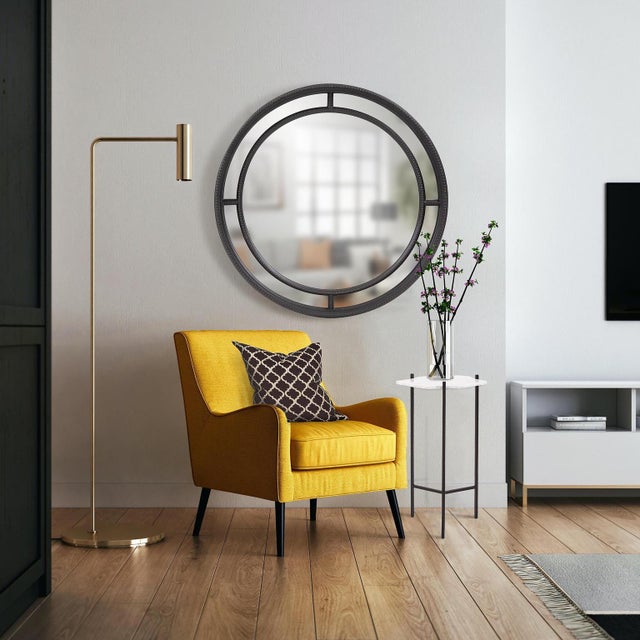 Plastic Windsor Round Mirror For Sale - Image 7 of 8