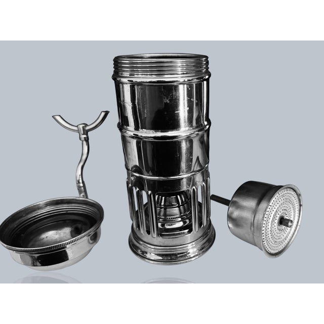 Silver Mid 20th Century Mid-Century Modern Stella Brevettata Italian Portable Espresso Maker With Spirit Burner For Sale - Image 8 of 9