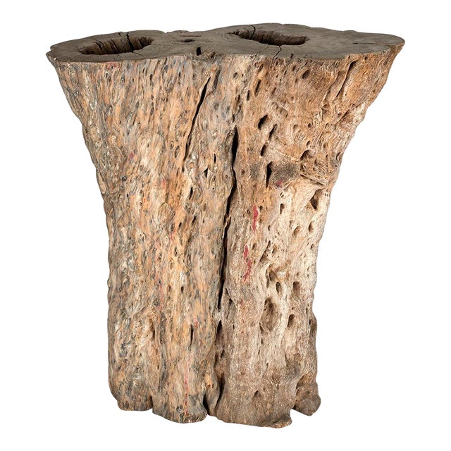 Late 20th Century Large Bleached Lychee Wood Console Base For Sale