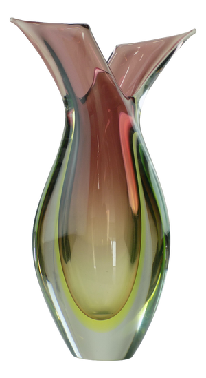 Vintage Green Murano Glass Sommerso Vase by Flavio Poli for Seguso, 1960s
