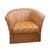 Gorgeous Italian orange gold brocade palazzo art deco swivel club chair. Excellent condition. Any darkness in pictures is...