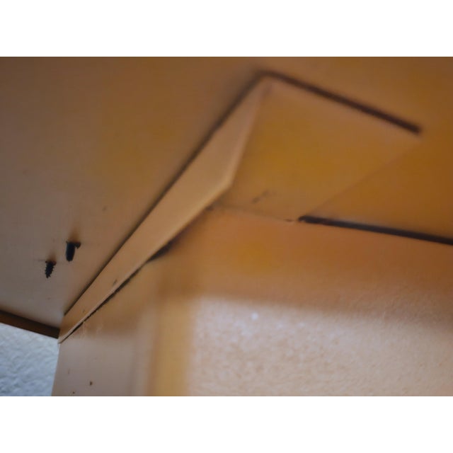 Metal Mid Century Free-Standing Corner Electric Fireplace For Sale - Image 7 of 8