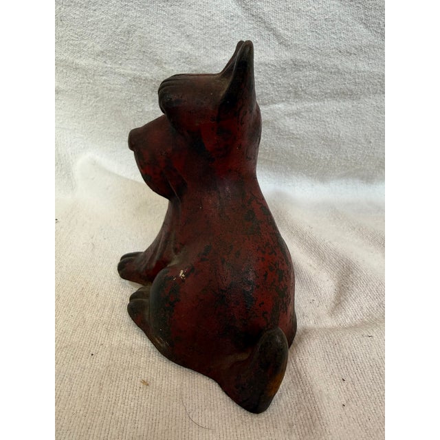 1940s Cast Iron Thick Browed Unusual Scotty Dog For Sale In Los Angeles - Image 6 of 9