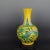 Early 20th Century Chinese Vintage Ceramic Vase,Ming Dynasty Yongle Marked Yellow Ground Famille Verte Porcelain Vase With Dragon Phoenix Relief For Sale - Image 5 of 7