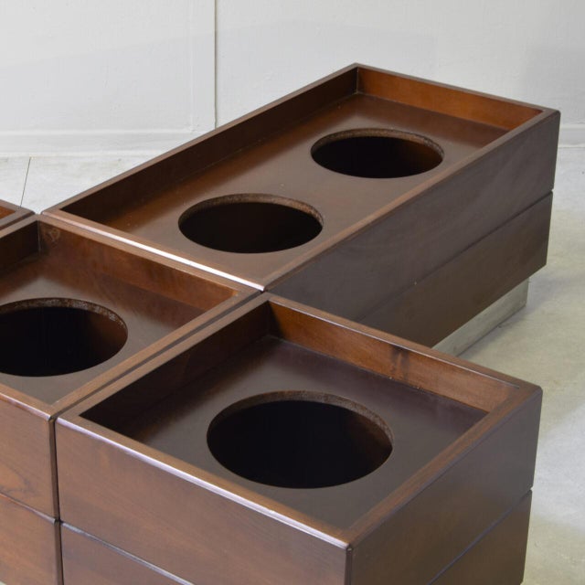 1970s Wooden Planters from Formanova, 1970s, Set of 4 For Sale - Image 5 of 10