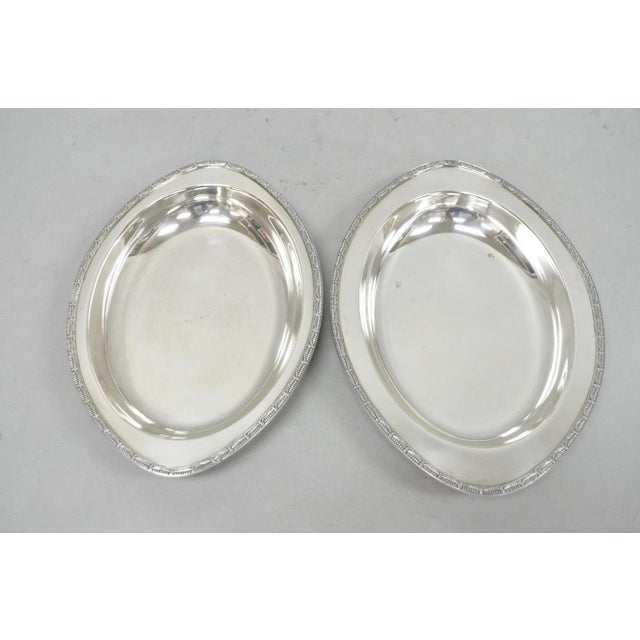 Vintage T&t Silver Plated Victorian Oval Vegetable Serving Platter W/ Drapes For Sale - Image 10 of 16