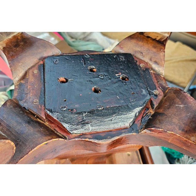 Brown Early 20th Century American Empire Mahogany Drop Leaf Side Table by Imperial For Sale - Image 8 of 11