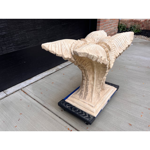 Vintage Serge Roche Palm Beach Chic Art Deco Palm Leaf Dining Table For Sale In Columbus - Image 6 of 11