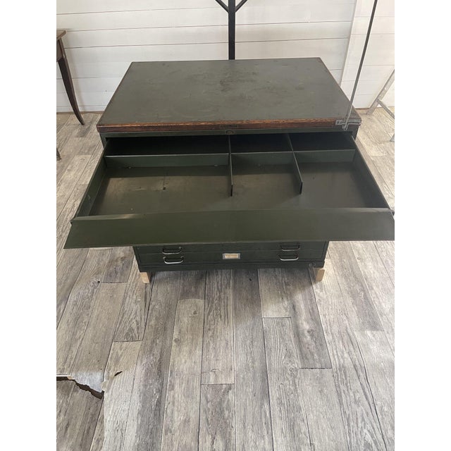 Gold Vintage A-358 Iron Chest of Drawers, 1950 For Sale - Image 8 of 12