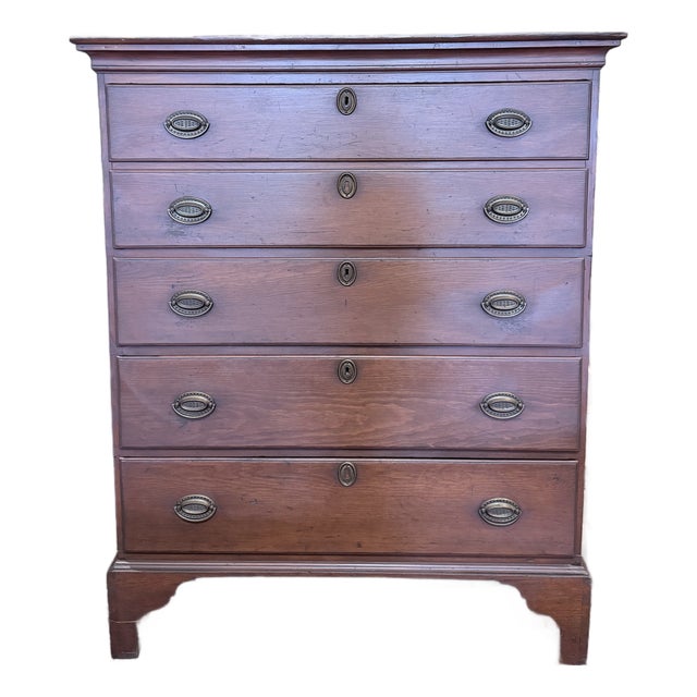 18th Century American Chippendale Mahogany Tall Chest For Sale