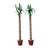 Vintage Monumental Punch Cut Palm Trees - A Pair For Sale