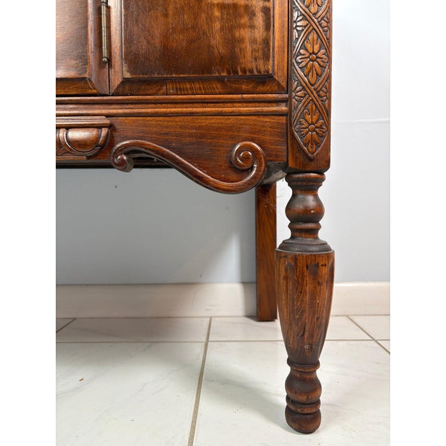 Vintage Tomlinson Jacobean Revival Oak Server / Sideboard For Sale - Image 13 of 15