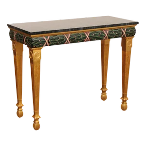 Karges Neoclassical Style Gold Painted Sofa Table