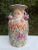 Peach Vintage Chinese Ceramic Vase W/Butterflies, Flowers & Pomegranate Fruit Handles For Sale - Image 8 of 12