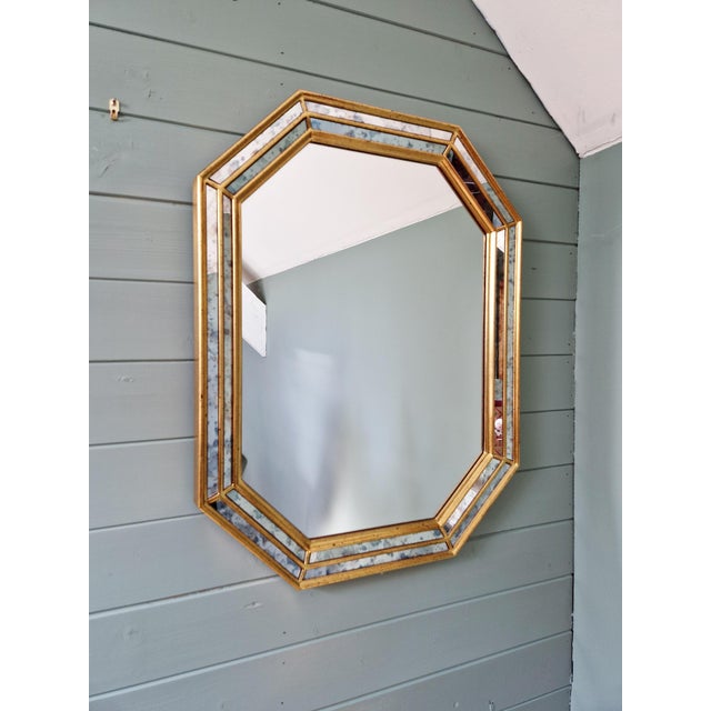 Vintage Belgian Mirror with Gilded Wooden Frames from Deknudt, 1970 For Sale - Image 6 of 12