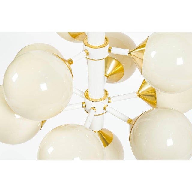 Antique White 1970s Mid-Century Modern Sputnik Chandelier by Szarvasi, Hungary 3 Available For Sale - Image 8 of 15