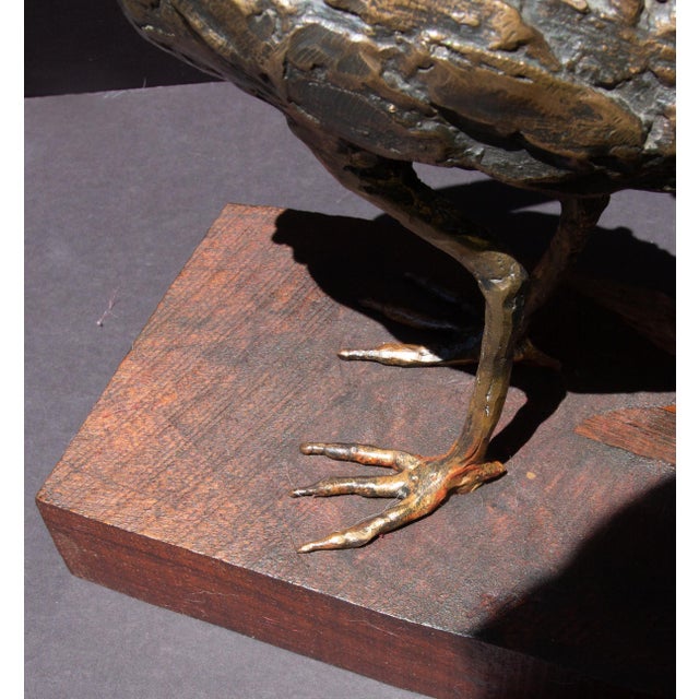Late 20th Century Bronze Heron Sculpture by Wayne F Williams For Sale - Image 5 of 7
