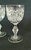 Set of 14 vintage Imperial Crystal, Empress wine glass. Hand blown with a criss/cross pattern with a six sided stem with a...