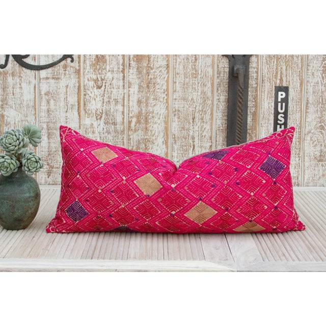 Antique Erina Sindh Silk Pillow For Sale - Image 9 of 10