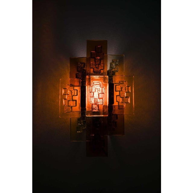 1960s Glass Wall Lamps by Svend Aage Holm Sørensen, 1960s, Set of 2 For Sale - Image 5 of 8