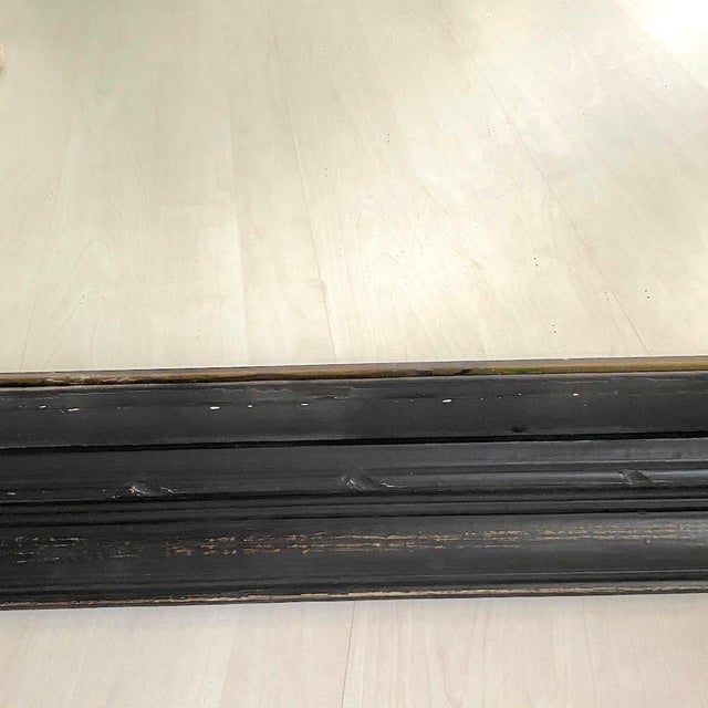 Mirror in Matte Black Wood, 1950s For Sale - Image 4 of 17