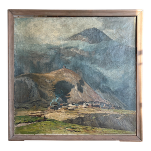 Oil on Canvas Framed 20 Th Century European School Mountain View