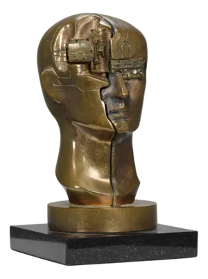 Raf Verjans, Homo Successor, 1990s, Bronze with Marble Base