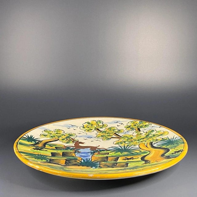 Vintage polychrome plate from Talavera Series of these plates depicted various hunting scenes. We see the beautiful work...