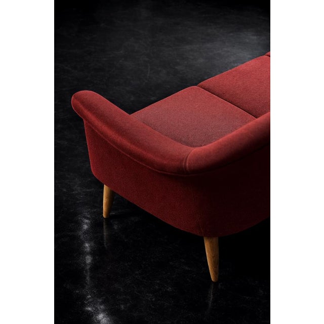 Mid-Century Modern Scandinavian Red 3-Seater Sofa from Bröderna Anderssons, 1950s For Sale - Image 10 of 18