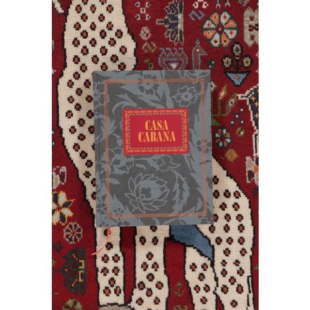 Vintage Persian Gabbeh Runner in Red With Animals Pictorials - Rug & Kilim For Sale - Image 10 of 10