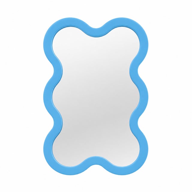 Small Contemporary Rectangular Mirror Made to Order - Blue Hvyli 6 For Sale - Image 15 of 15