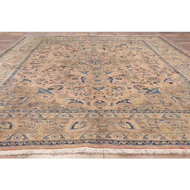 Pink Mid 20th Century Mid 20th Century Vintage Persian Khorassan Rug - 08'01 X 10'07 For Sale - Image 8 of 9