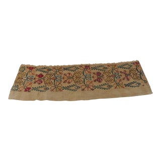 Antique Embroidered Turkish Textile Fragment For Sale