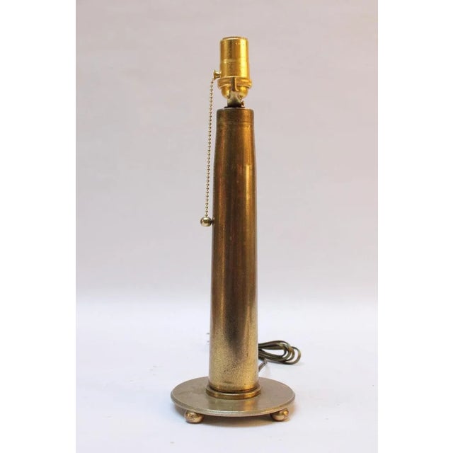 Vintage Brass Artillery Shell Trench Art Table Lamp For Sale - Image 4 of 13