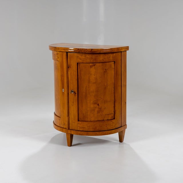 Biedermeier Demi-Lune Cabinet, 1830 For Sale - Image 3 of 9