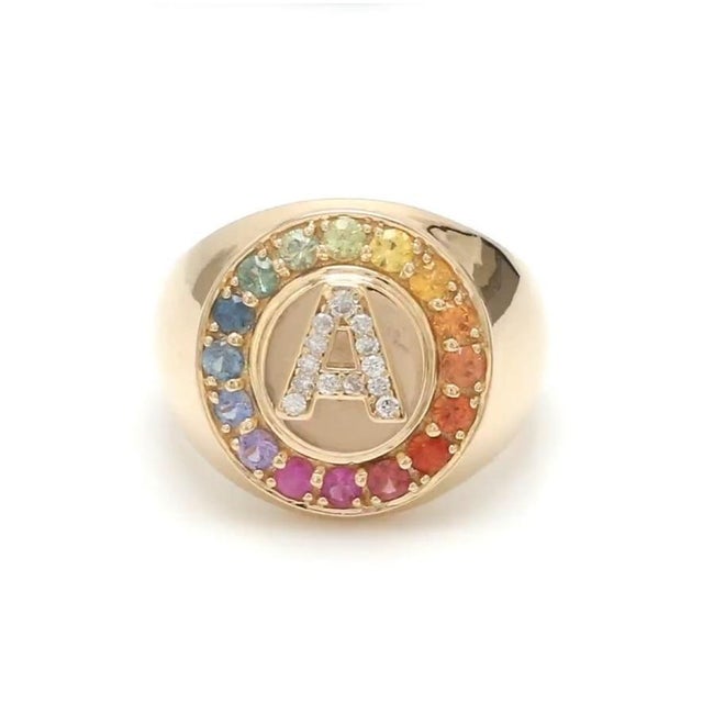 Natural 0.83cts rainbow sapphire & 0.08 cts diamond ring in 18k gold For Sale - Image 10 of 18