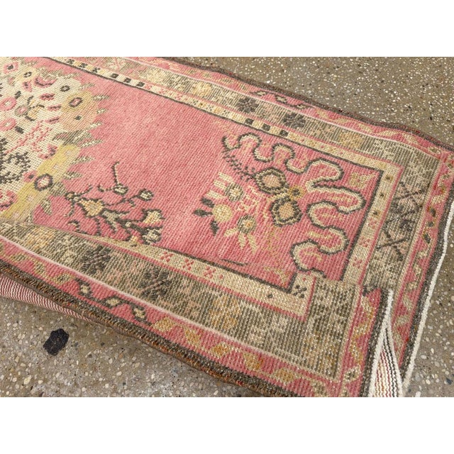Galerie Shabab Collection Mid-20th Century Turkish Oushak Throw Rug For Sale - Image 9 of 10