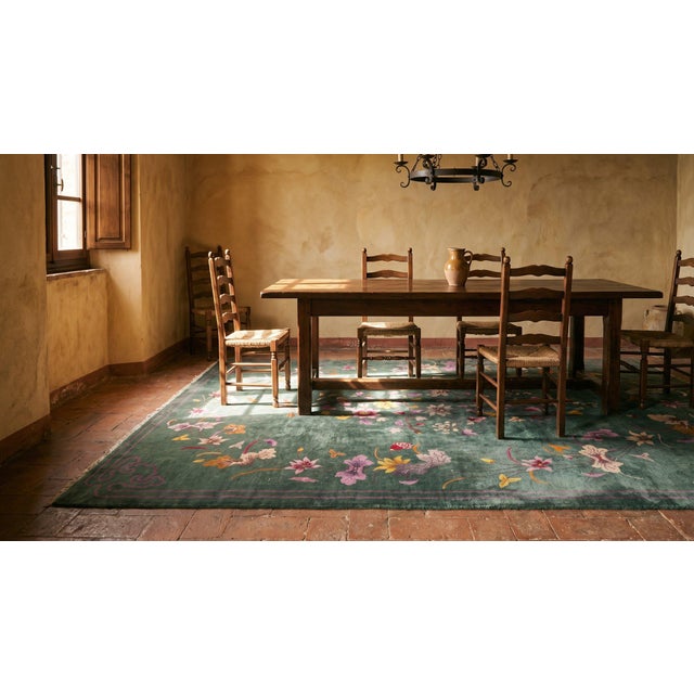 Antique Chinese, Art Deco Rug. For Sale - Image 10 of 12