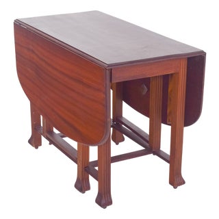 Antique European Flip Flap Oval-Top Table For Sale