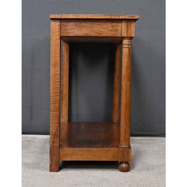 Empire Walnut Console Table, Early 19th Century For Sale - Image 10 of 18