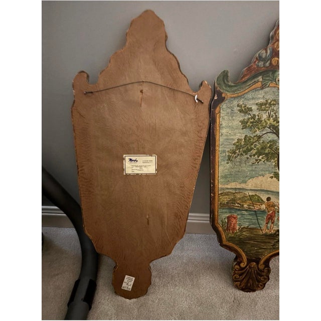 Pair of Louis XV Style Giltwood Wall Panels With Pastoral Landscape Tapestry Insets, Continental, Circa 1890-1910 For Sale - Image 4 of 7