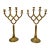 Pair of Vintage Brass 4 Candle Candelabras 18" Tall For Sale