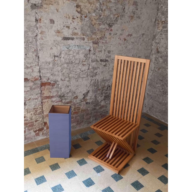 Contemporary Plinto Blu Umbrella Stand by Pietro Meccani for Meccani Design For Sale - Image 3 of 6