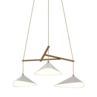 Emily Group of Three Pendant Light in Dark Bronze Semi-Matte by Daniel Becker for Moss Objects For Sale